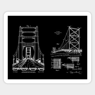 Two Bridges Bridge Construction Patents Sticker